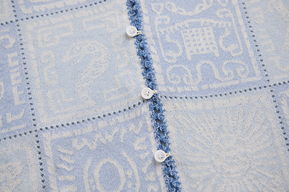 Andes Pattern Hand Crocheted Trim Vest