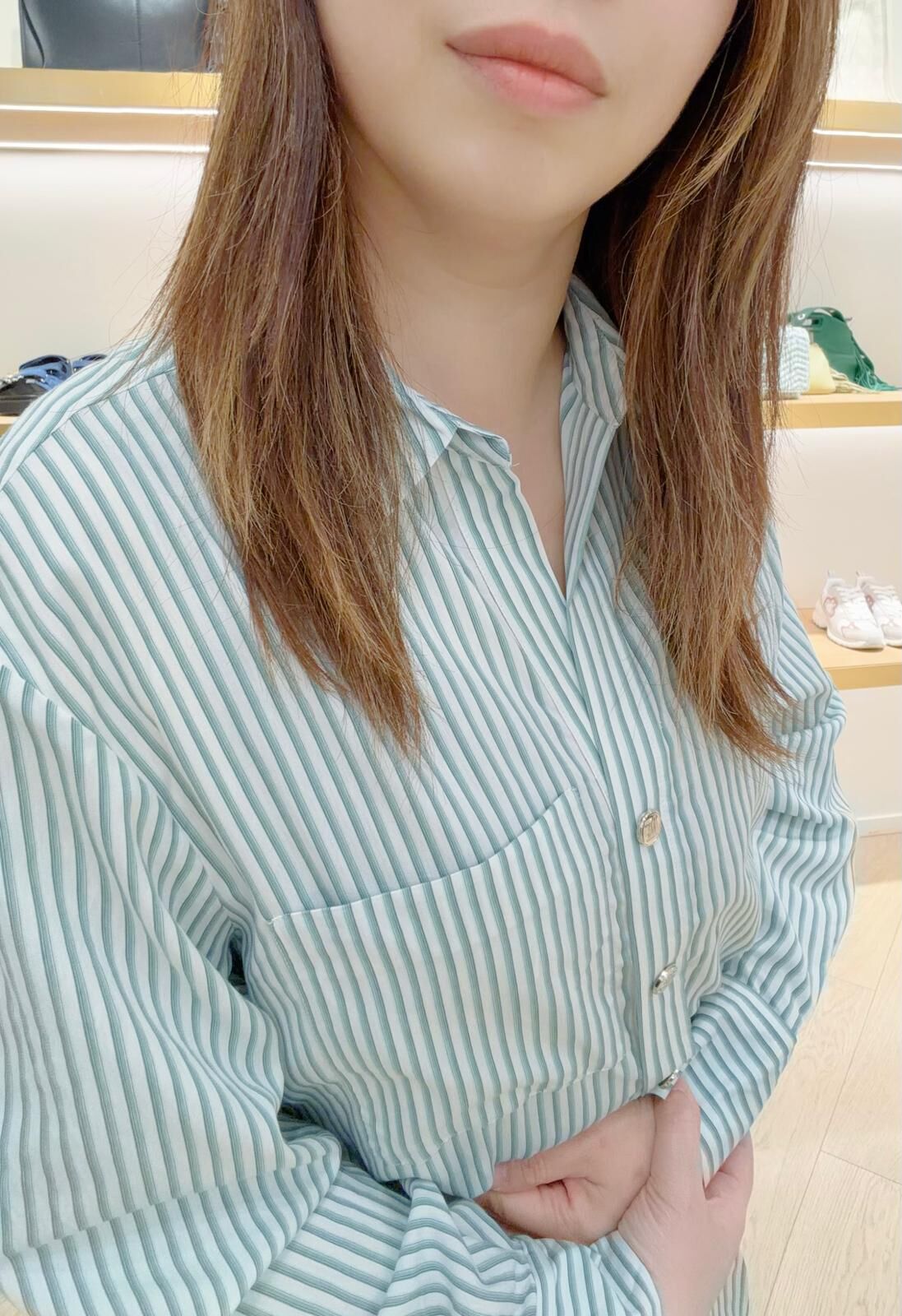 Maje 綠白直間連身裙 #MFPRO03582