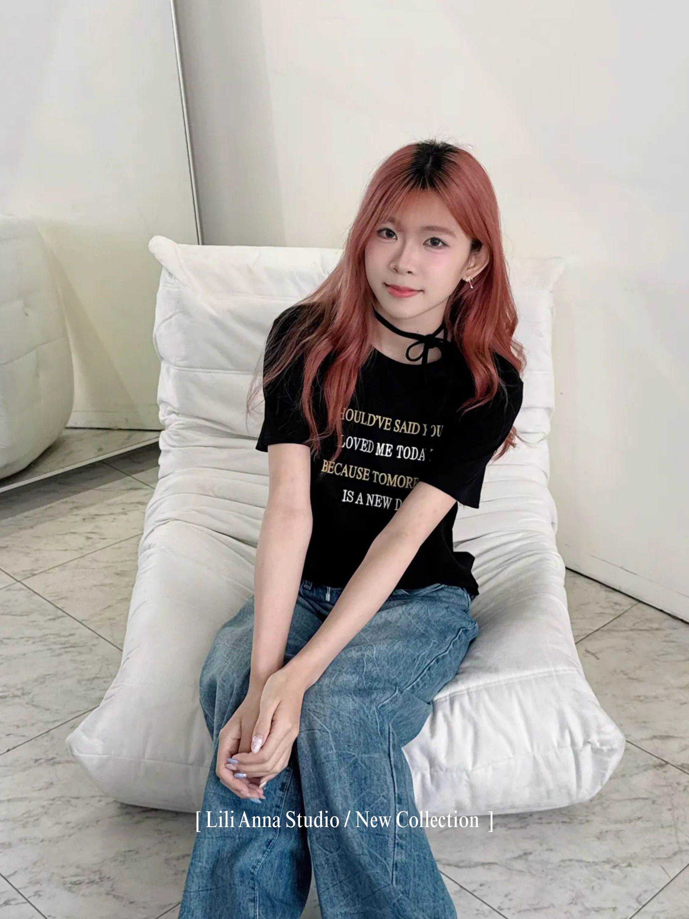 刺繡字母T恤-1127