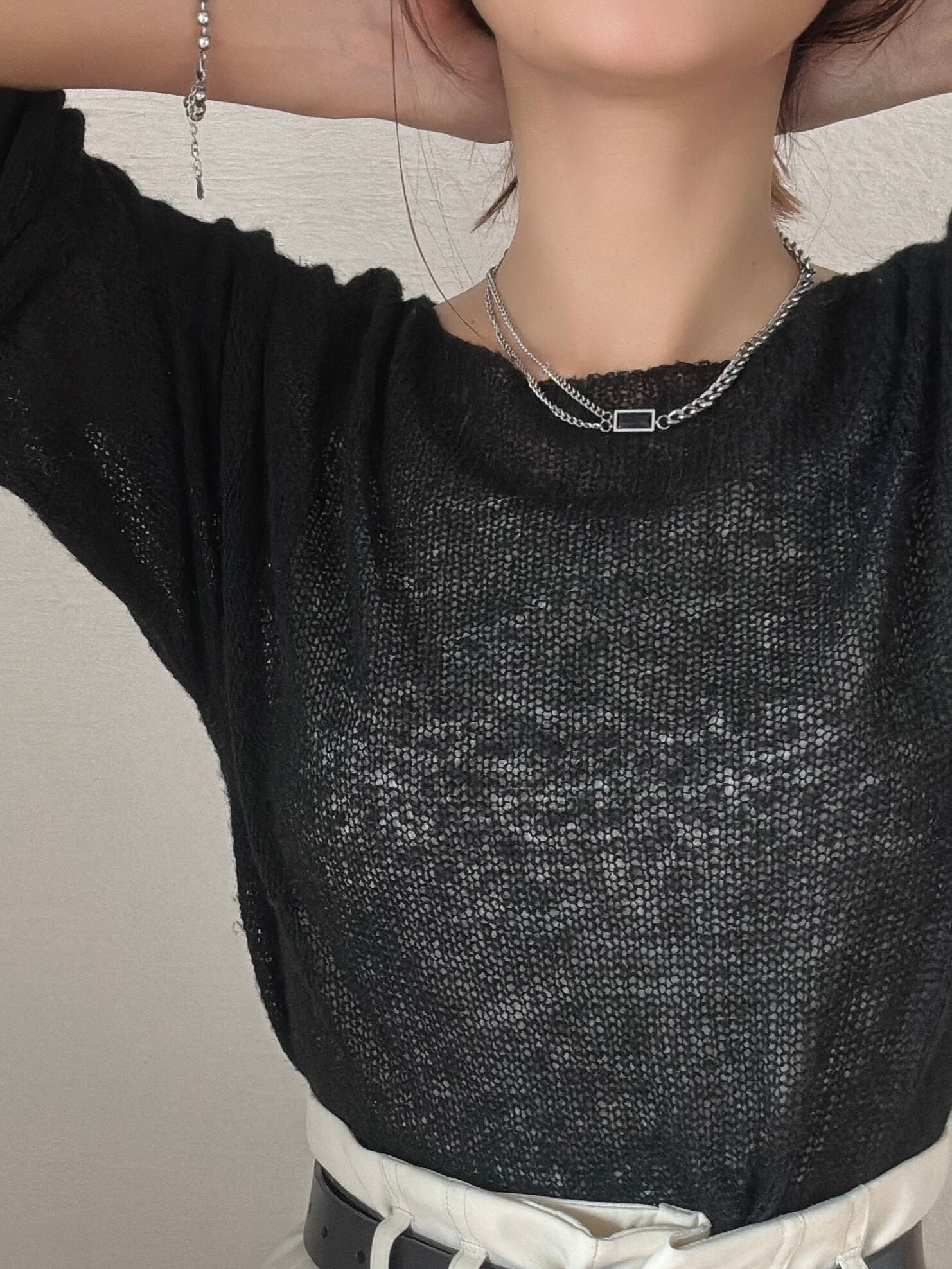 ss zirconia necklace