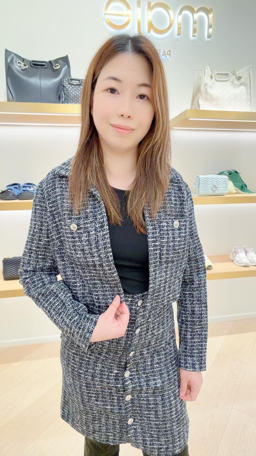 Maje 黑白上衣加黑白裙 #MFPRO03917