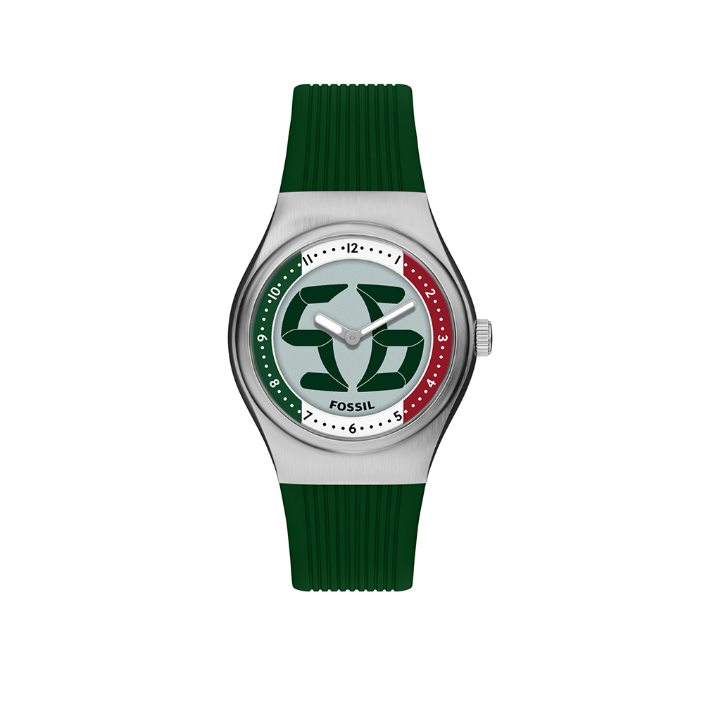 Big Tic World Flags系列限定手錶-墨西哥配色 綠色橡膠錶帶 40 MM LE1236