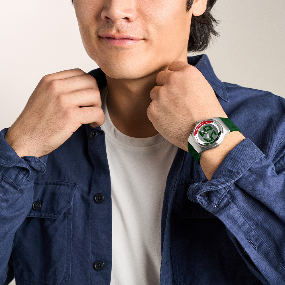 Big Tic World Flags系列限定手錶-墨西哥配色 綠色橡膠錶帶 40 MM LE1236