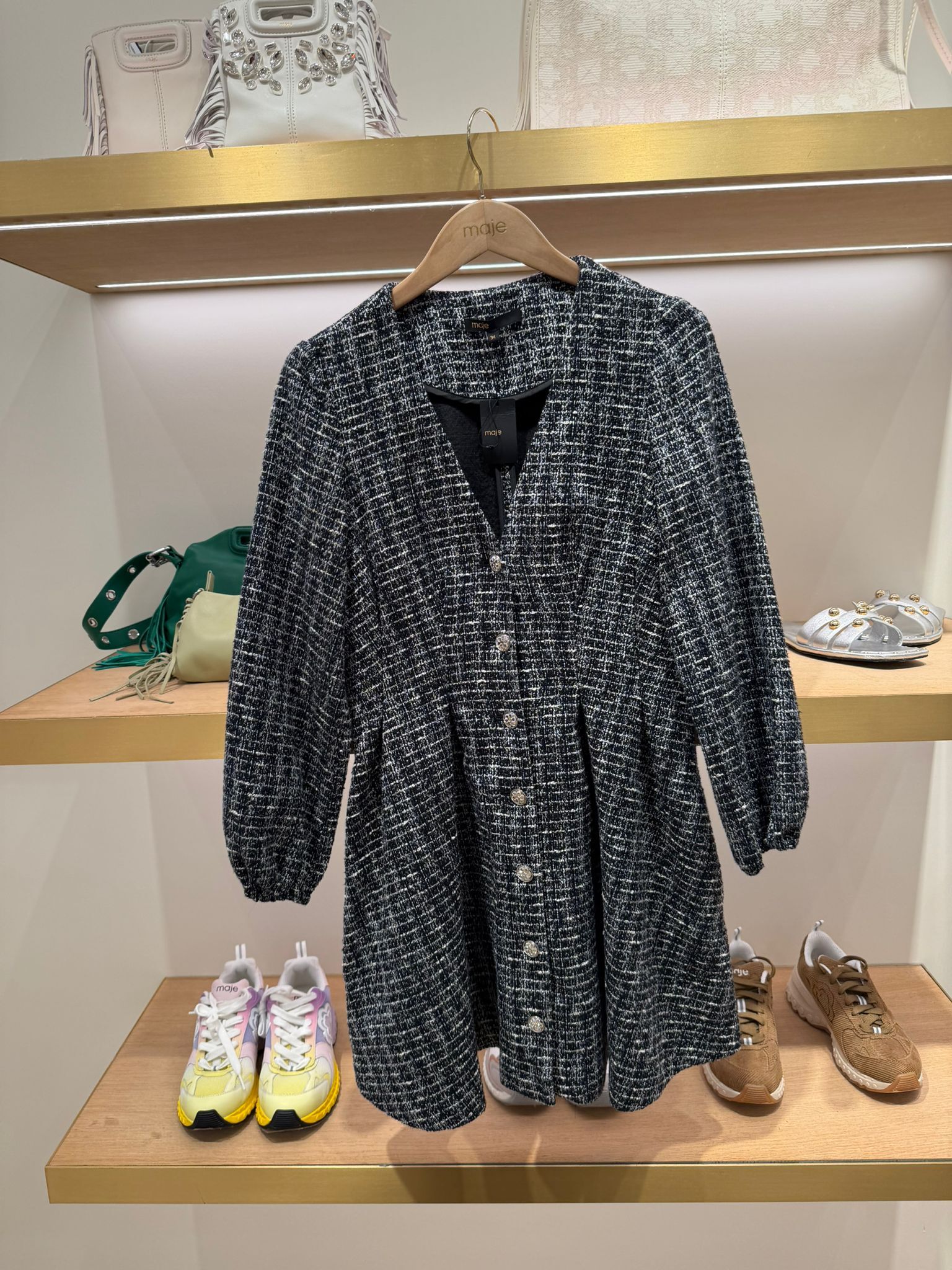 Maje 黑白連身上衣 #MFPRO03980