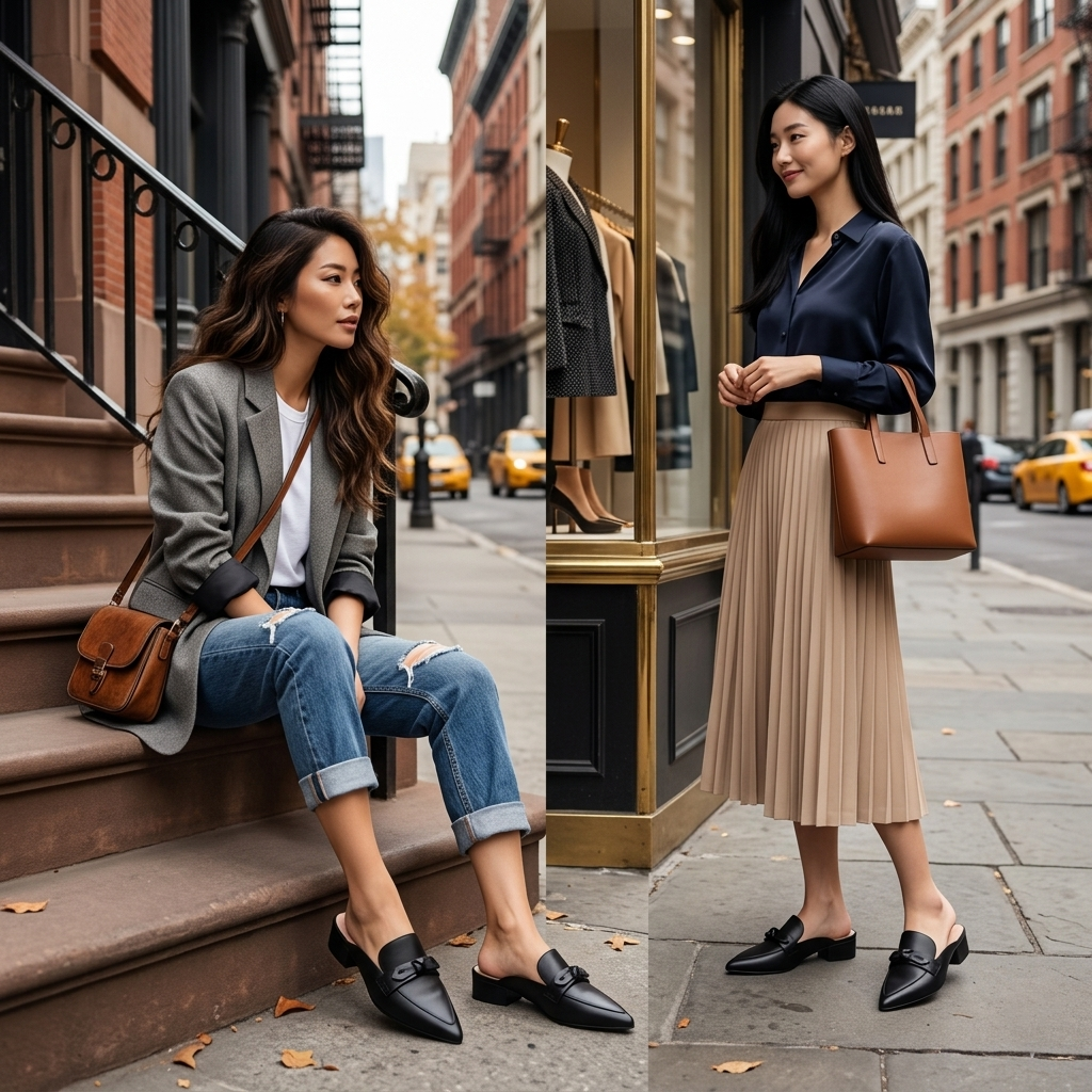 【預購】H033103 Cole Haan  蝴蝶結舒適平底穆勒鞋