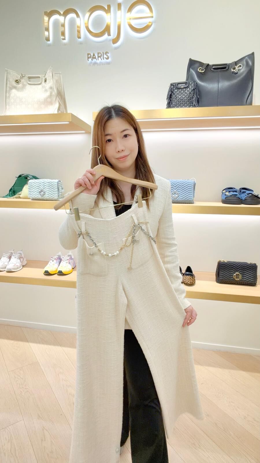 Maje 白色長褲 #MFPPA00555010101