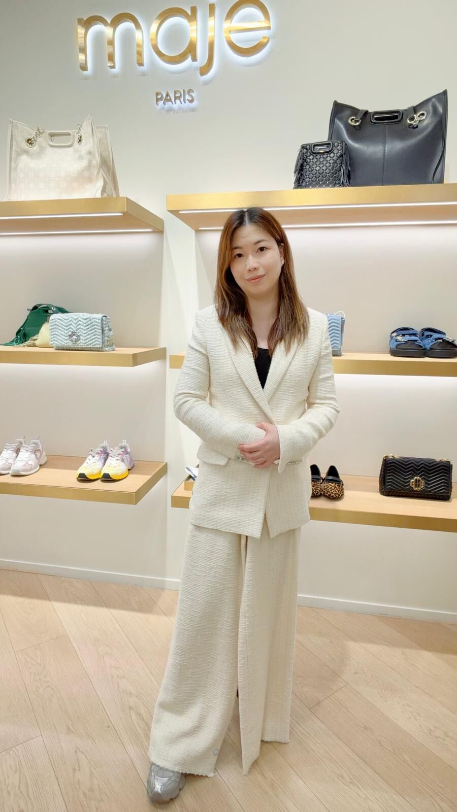 Maje 白色長褲 #MFPPA00555010101