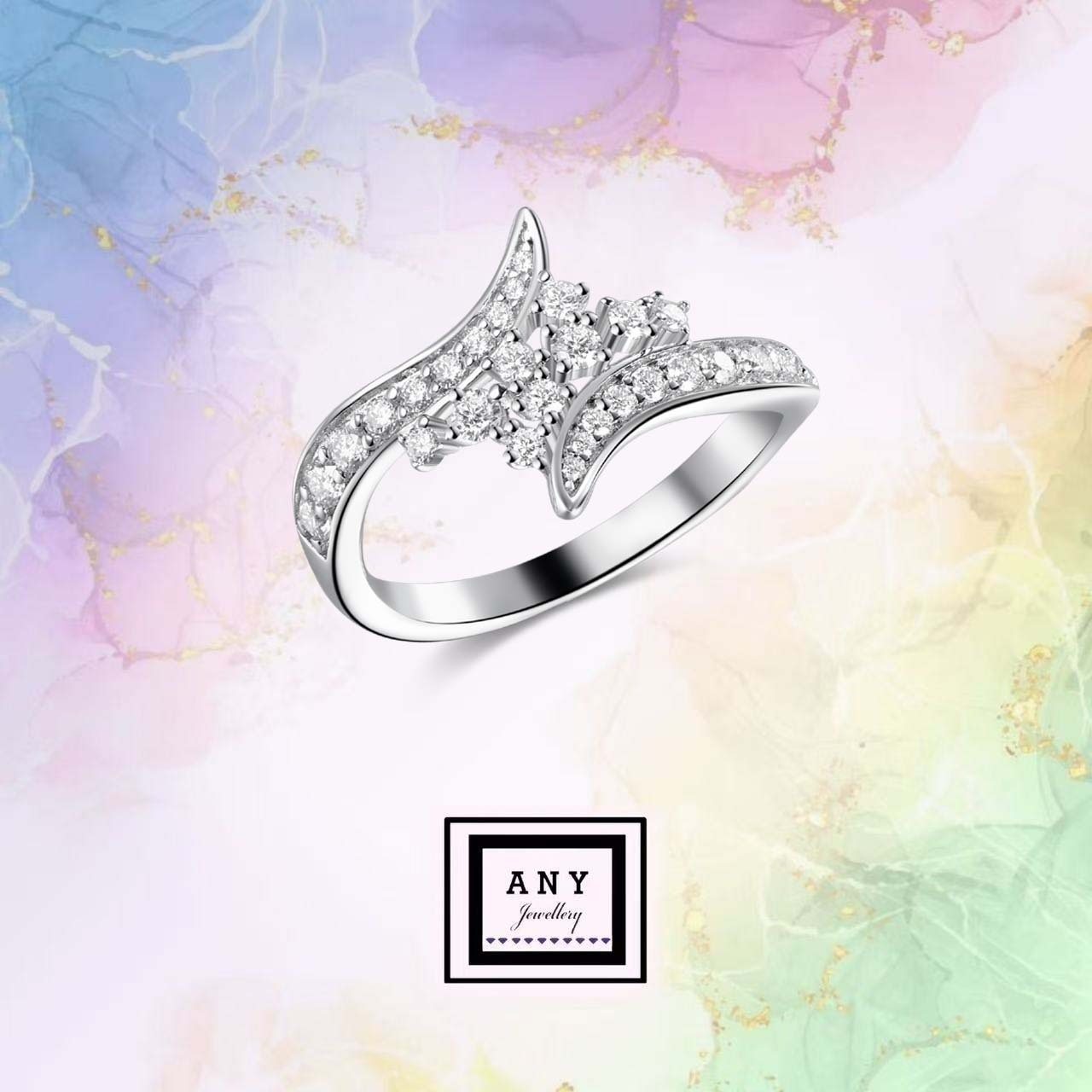 AQ43 R7006 Chanmpagne Bubble Ring 香檳氣泡（莫桑）$398