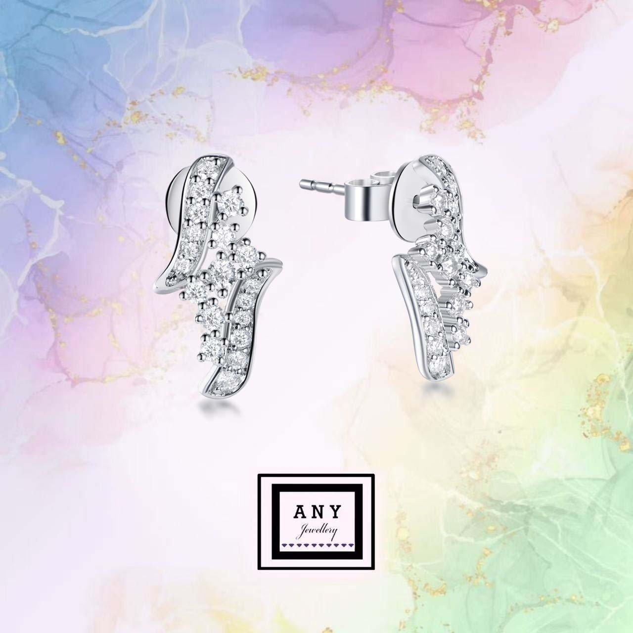 AQ42 E4102 Chanmpagne Bubble Earrings 香檳氣泡 （莫桑）$398