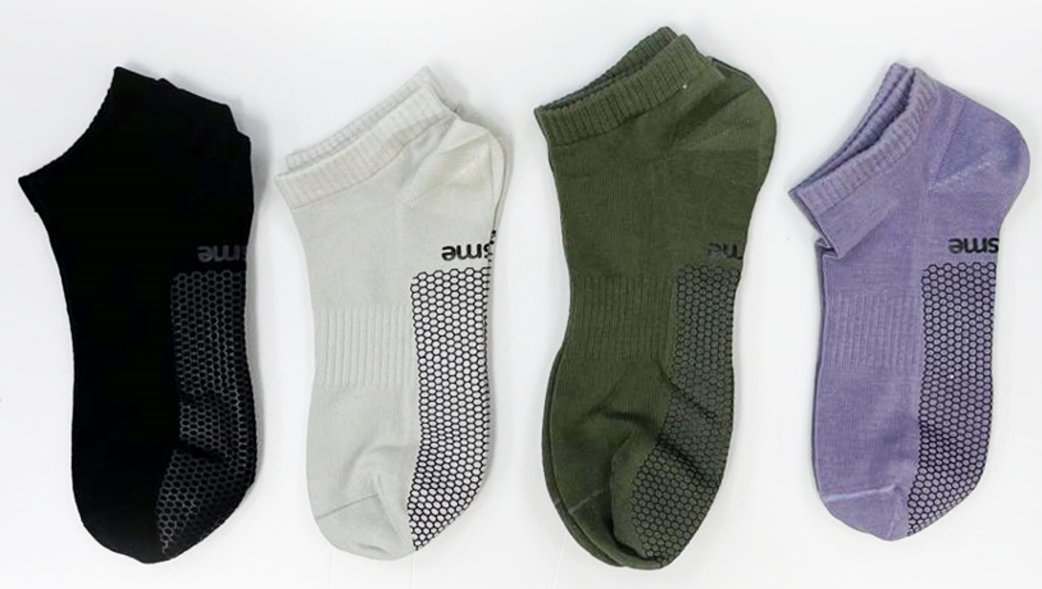 03.31DE38-石墨烯KM-石墨烯舒爽短襪 - 4對 [黑, 墨綠, 紫, 淺灰] (男裝短襪混色) (女裝短襪混色) (A38)