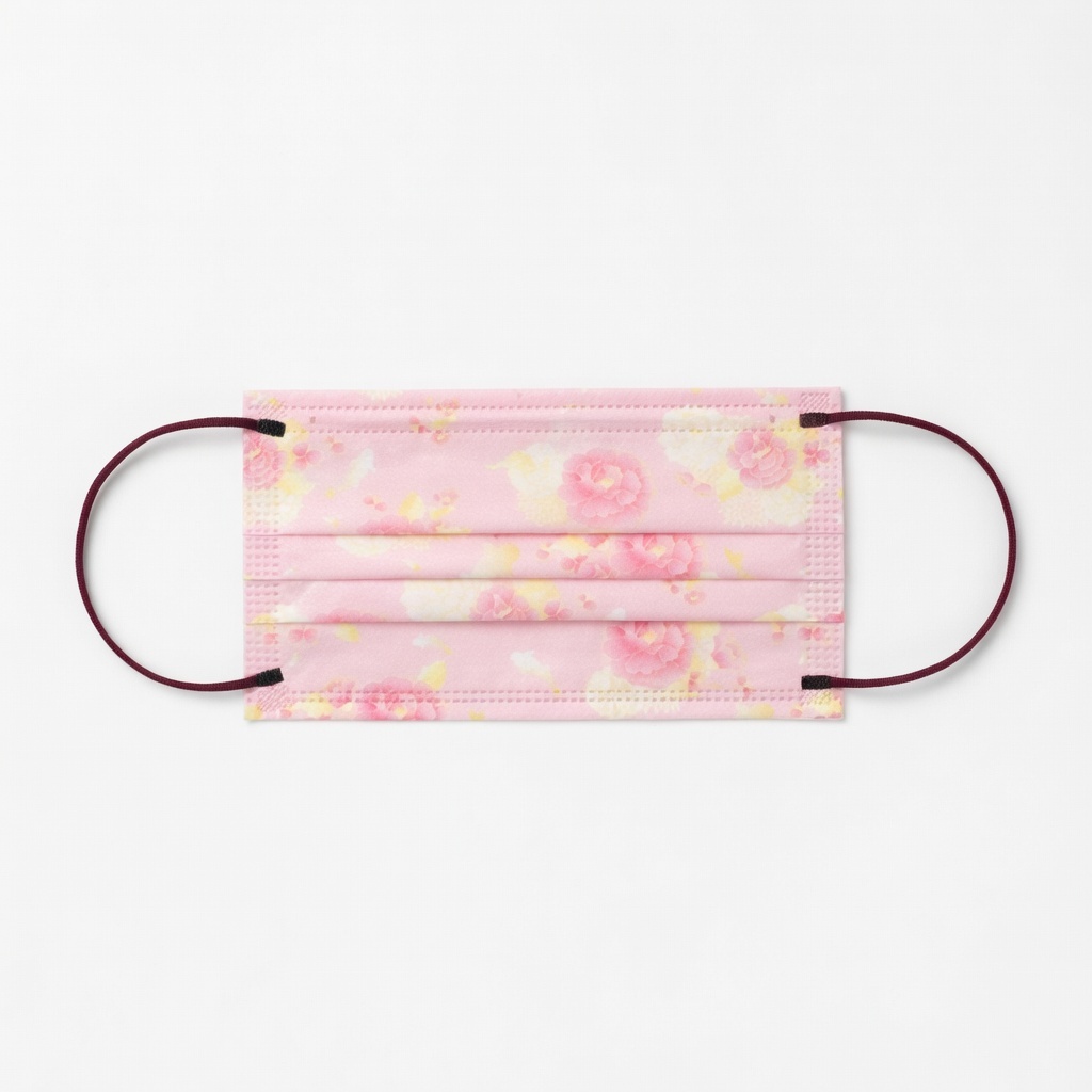 Canuxi 喜慶成人印花口罩 ASTM Level 3 (10片獨立包裝) - 粉紅色