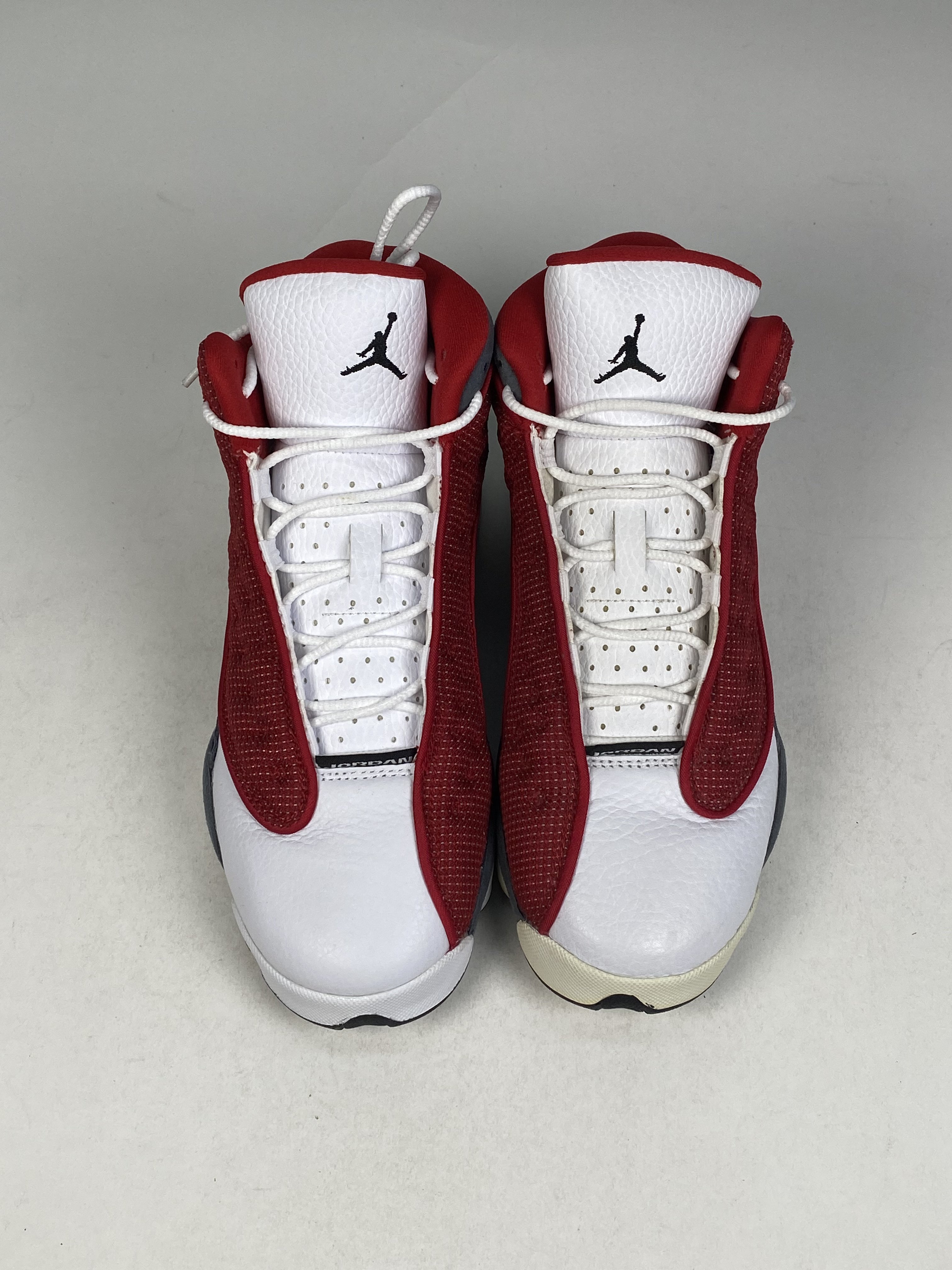 左腳明顯泛黃 884129-600 5.5Y Air Jordan 13 '' Red Flint ' GS 火石紅女款