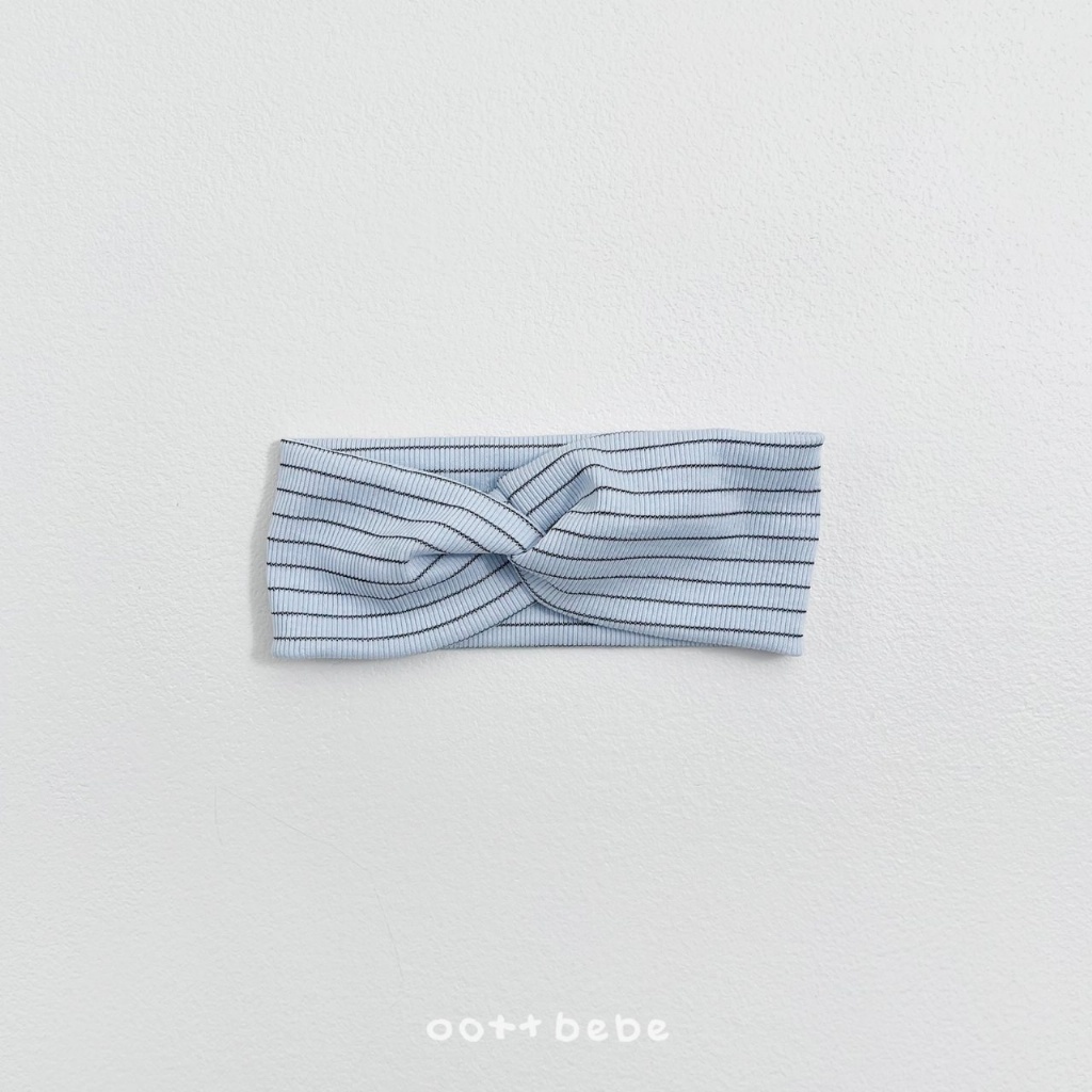 韓國🇰🇷OOTTBEBE 條紋扭結髮帶