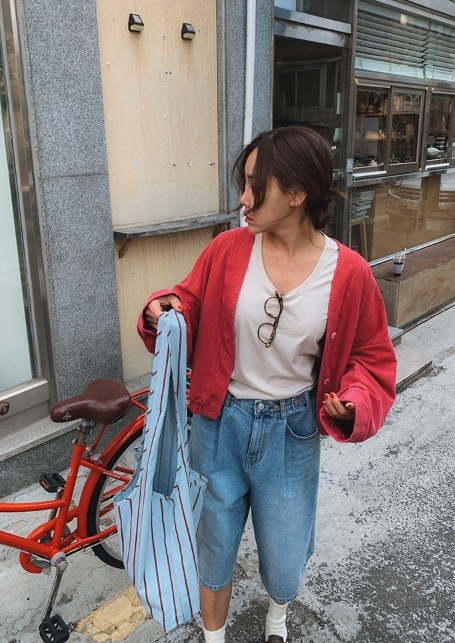 ᴴᴼᵀ ▸▸店長推薦◃◃ 春夏新款/側釦後鬆緊過膝褲 MANIFEST正韓🇰🇷