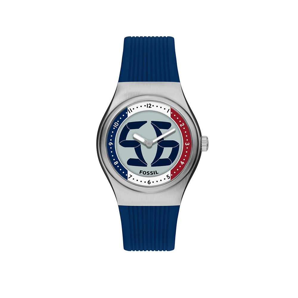 Big Tic World Flags系列限定手錶-法國配色 藍色橡膠錶帶 40 MM LE1237