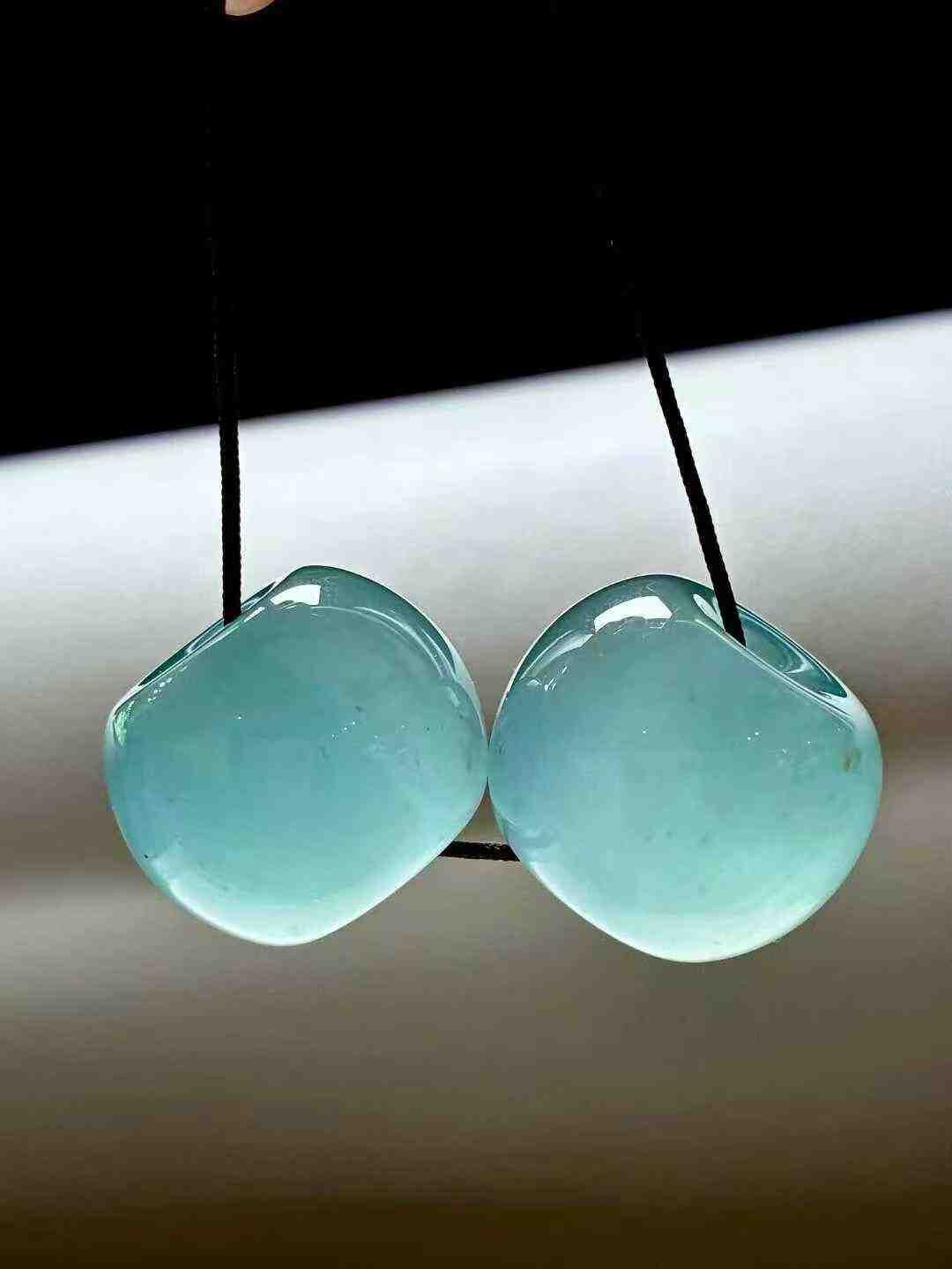 翡翠天空藍珠珠,天然翡翠A玉, 緬甸玉, Jade, Jadeite