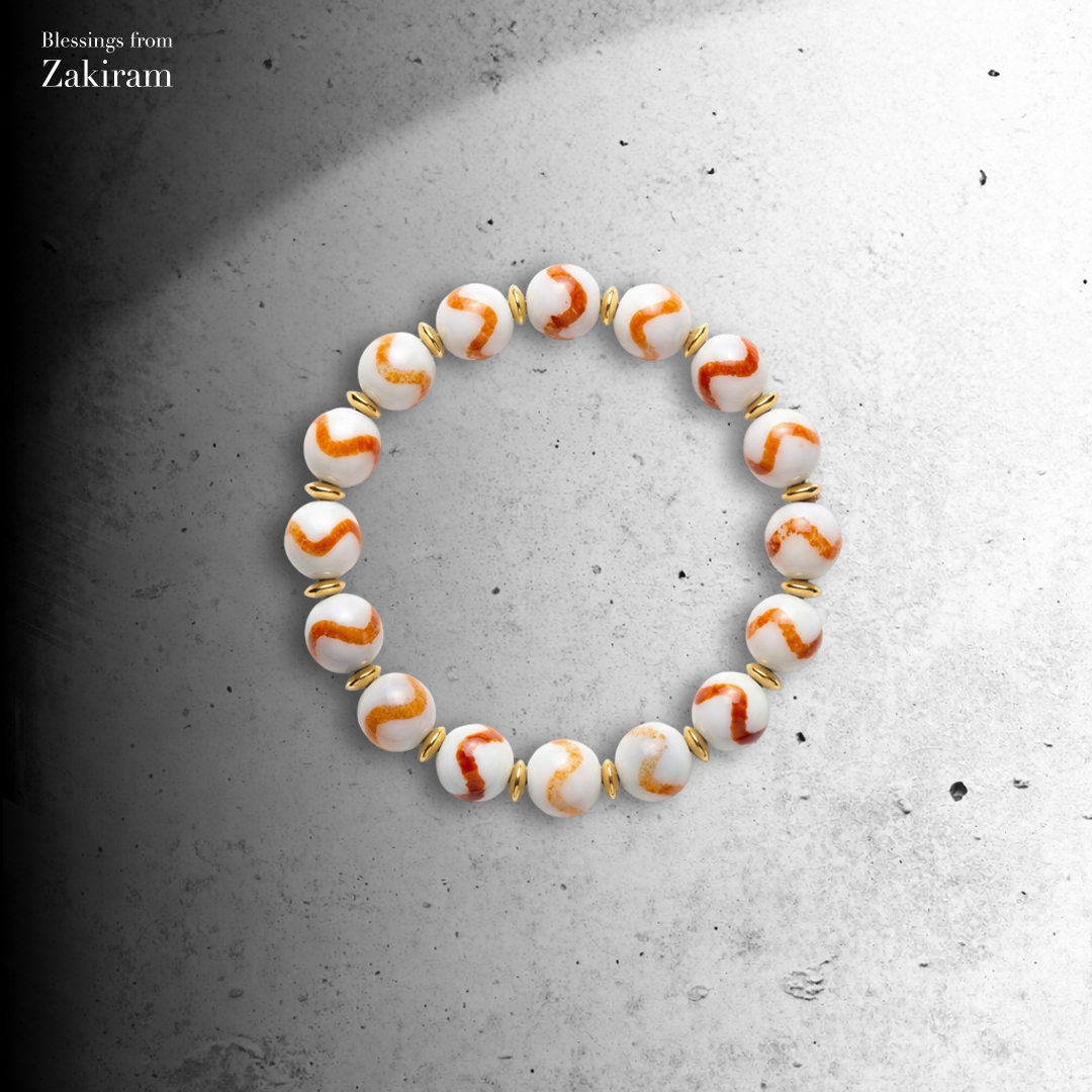 白肉虎牙天珠 手串