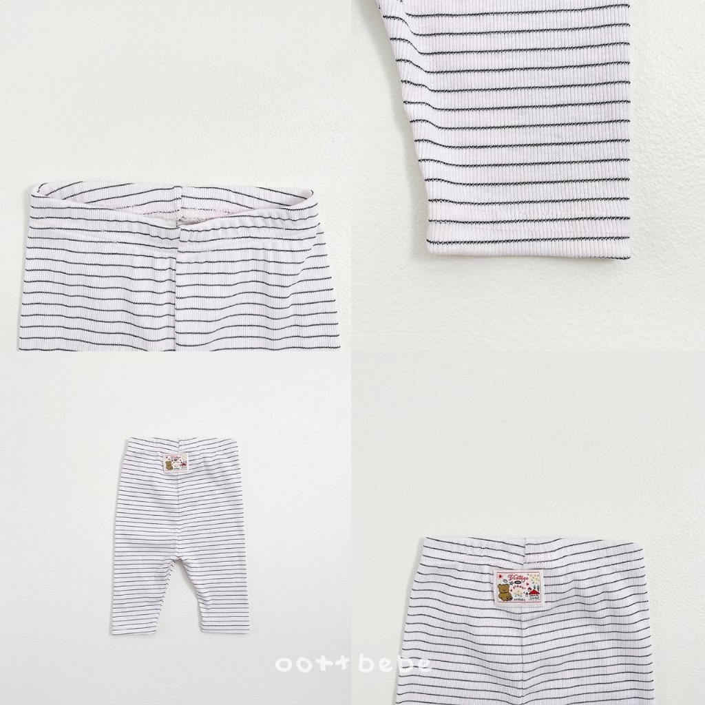 韓國🇰🇷OOTTBEBE 條紋小標內搭褲(XS-XL)