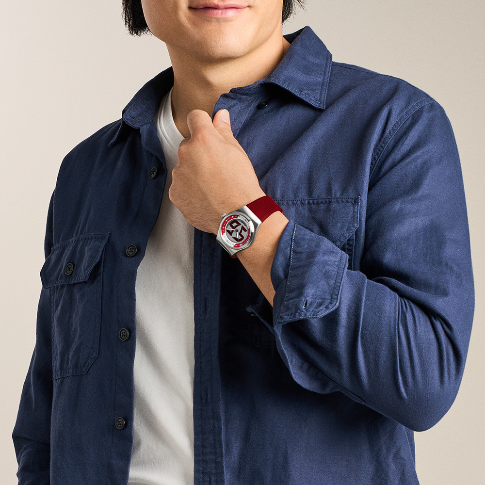 Big Tic World Flags系列限定手錶-加拿大配色 紅色橡膠錶帶 40 MM LE1238