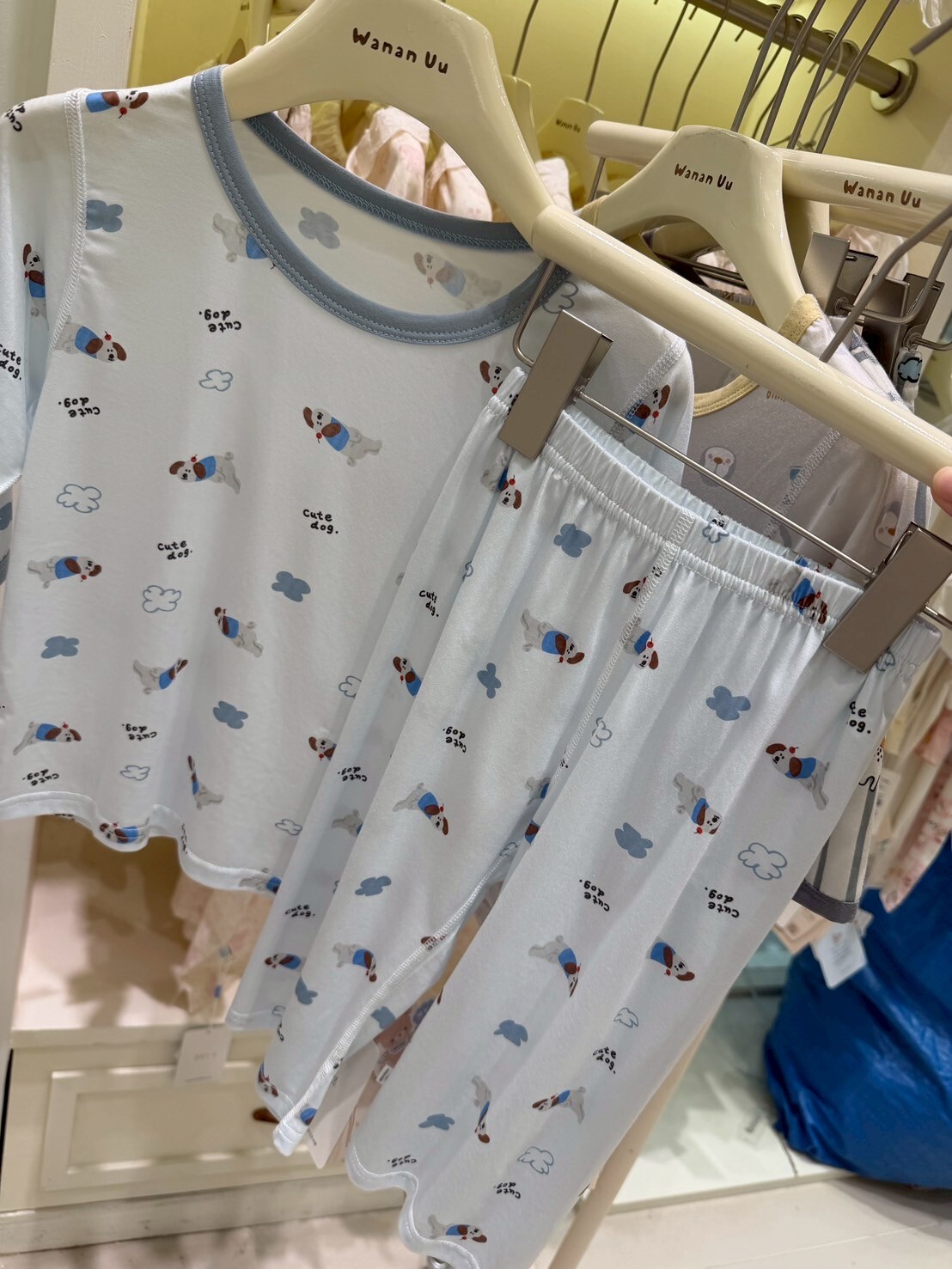 9028雲朵狗7分童睡衣