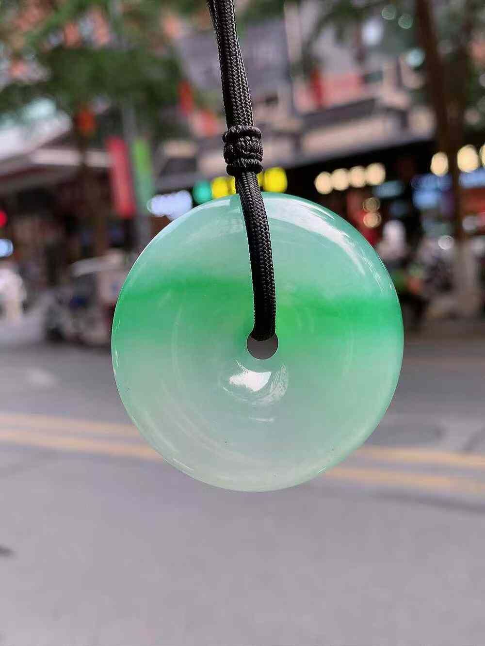 翡翠高冰平安扣 (48.5mm直徑),天然翡翠A玉, 緬甸玉, Jade, Jadeite