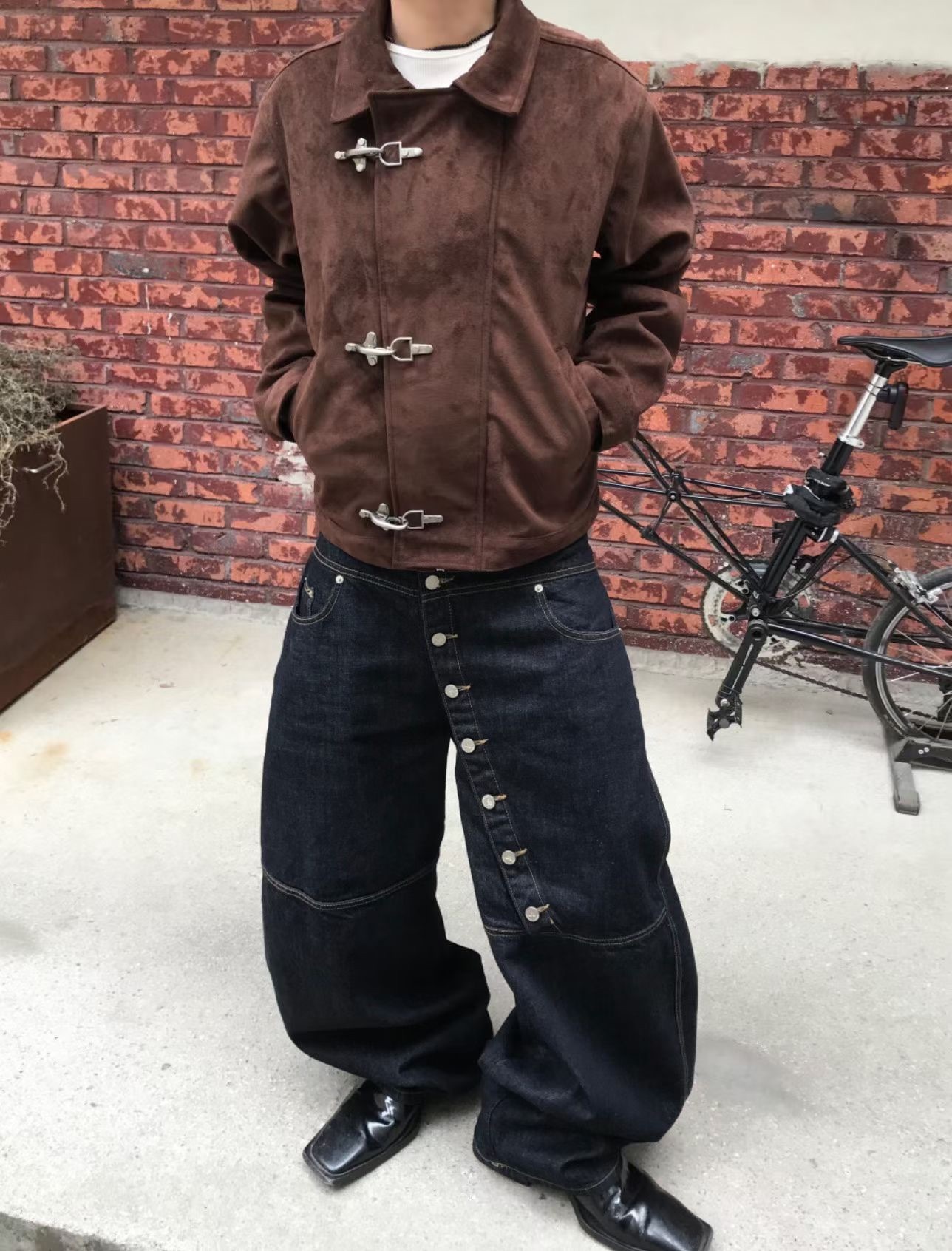 麂皮消防扣夾克（薄挺）