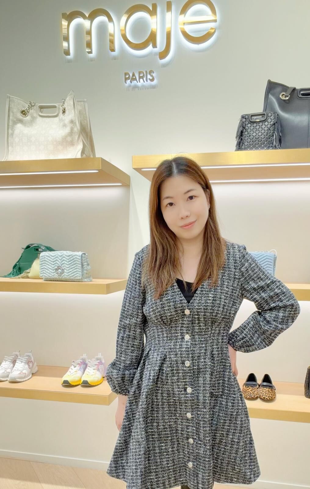 Maje 黑白連身上衣 #MFPRO03980