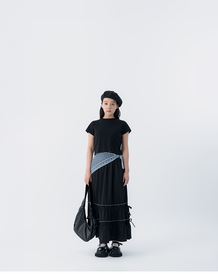 Mesh polka dot lace triangular scarf, available in three colors【07130059】in stock+pre-order