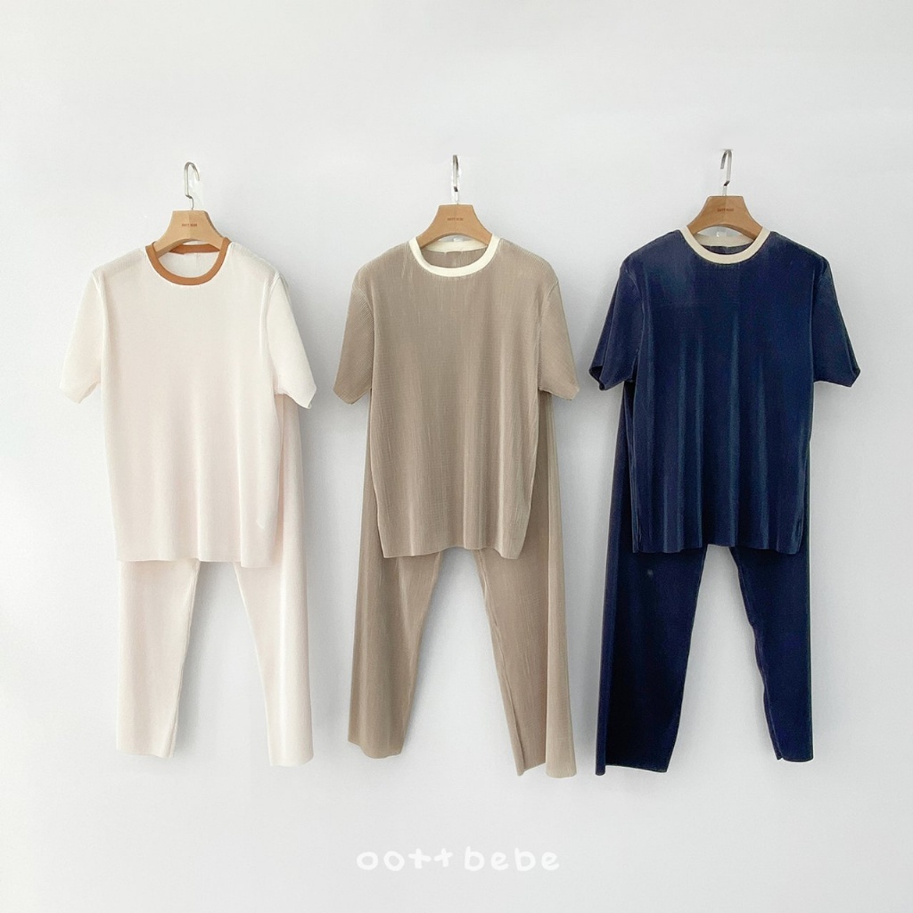 韓國🇰🇷OOTTBEBE 閃亮百褶大人套裝(Freesize)
