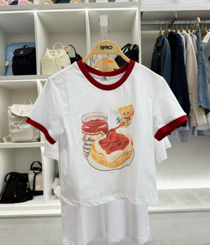 韓國代購 SPAO butterbear 限量版T恤短款 SP0316