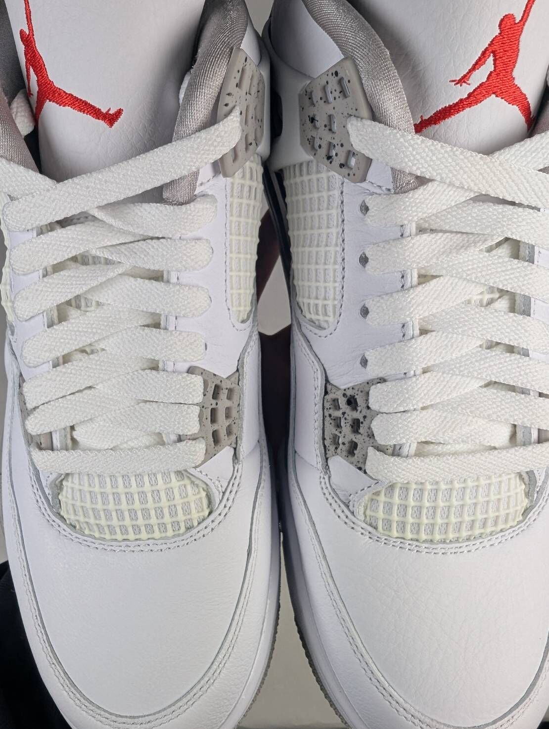 大小腳 左10.5 右10 左右腳鞋面微泛黃 CT8527-100/10 Air Jordan 4 '' Tech Grey '' OREO 白水泥 男鞋