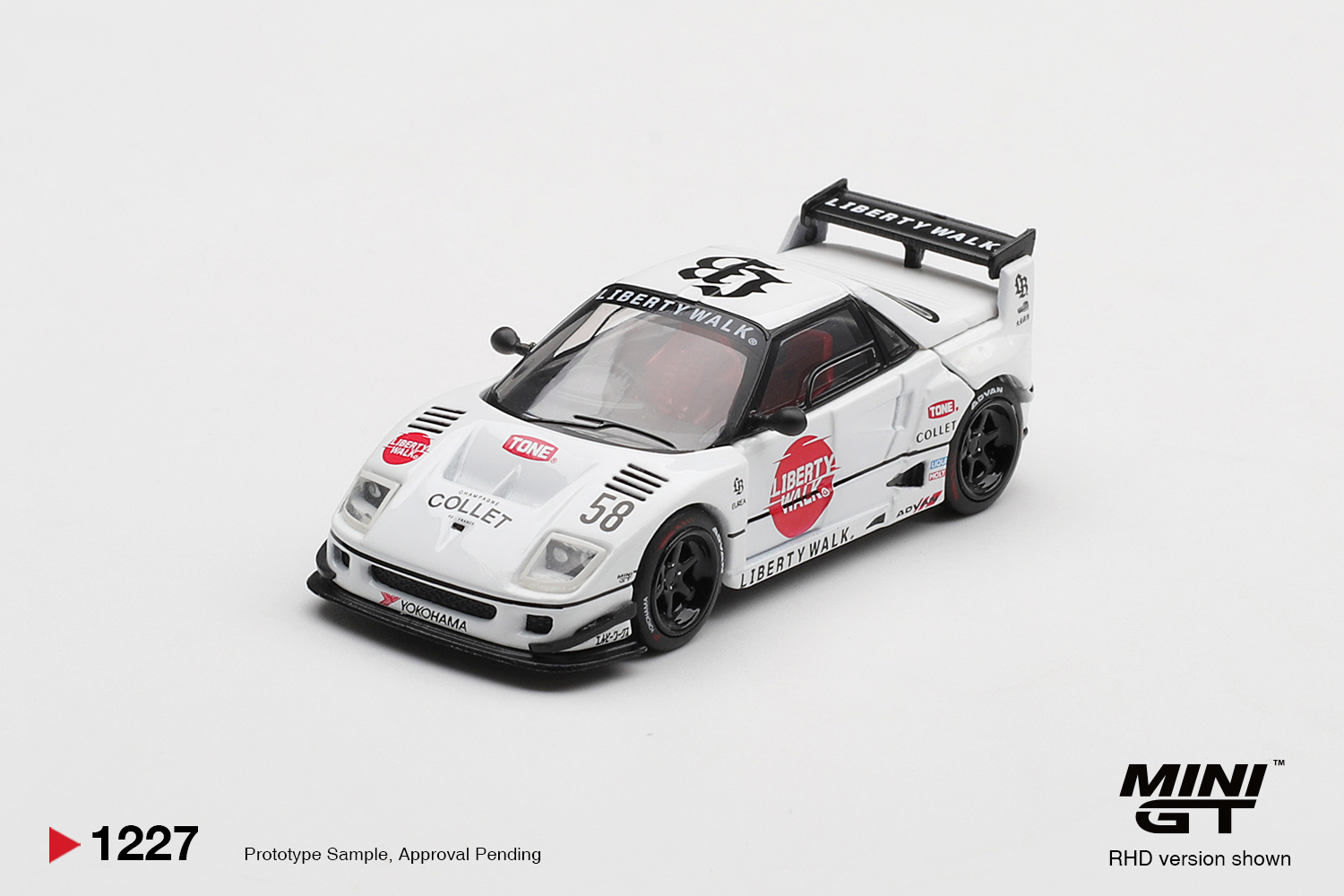 預訂:1/64 MINI GT Mazda AZ-1 Liberty Walk LB40 LB-Hinomaru (MGT01227-R)