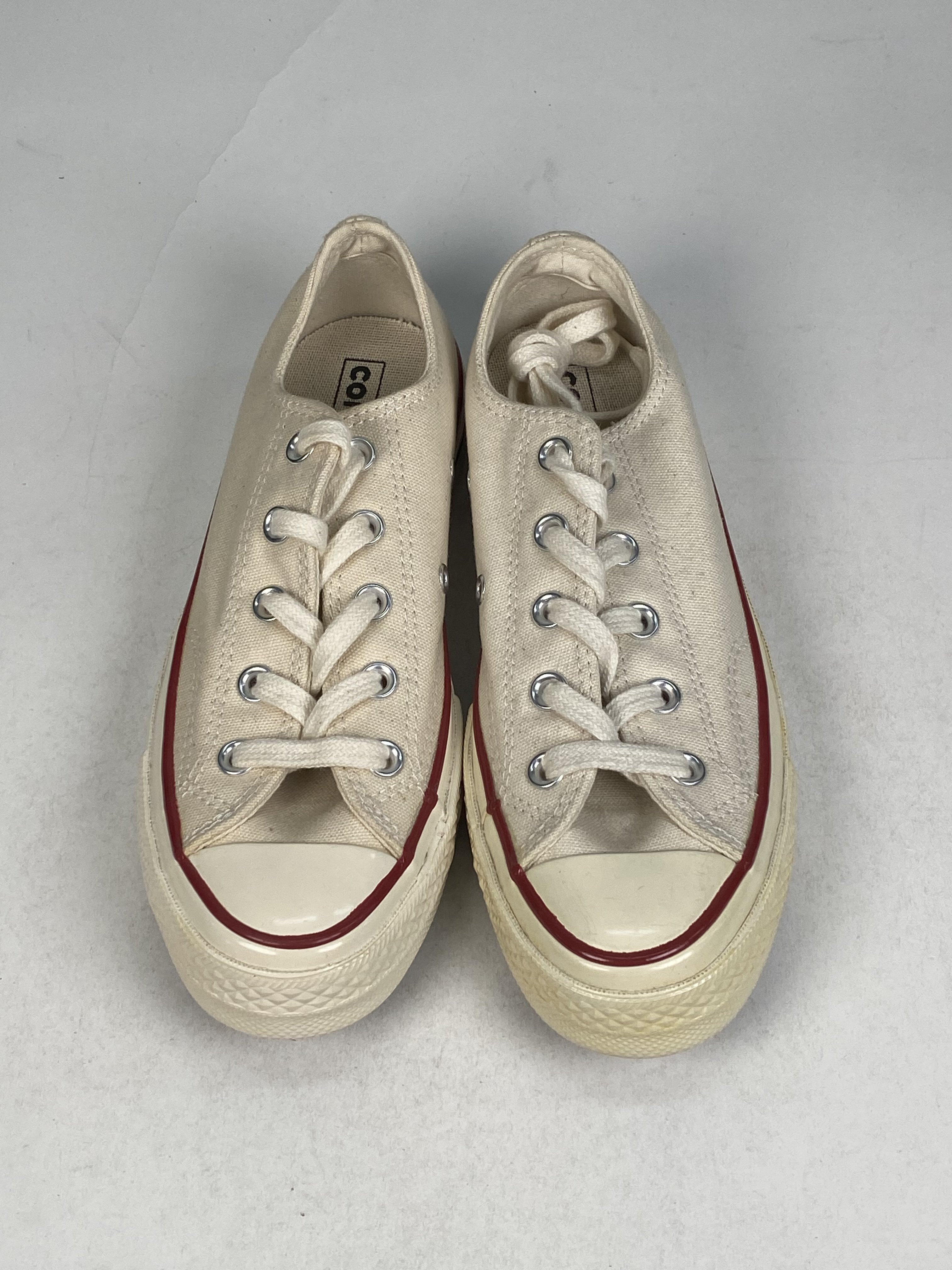 兩腳色差、鞋面髒污&左腳泛黃 162062C M3.5 CONVERSE CHUCK TAYLOR 70S 米白 低筒 帆布 男女款