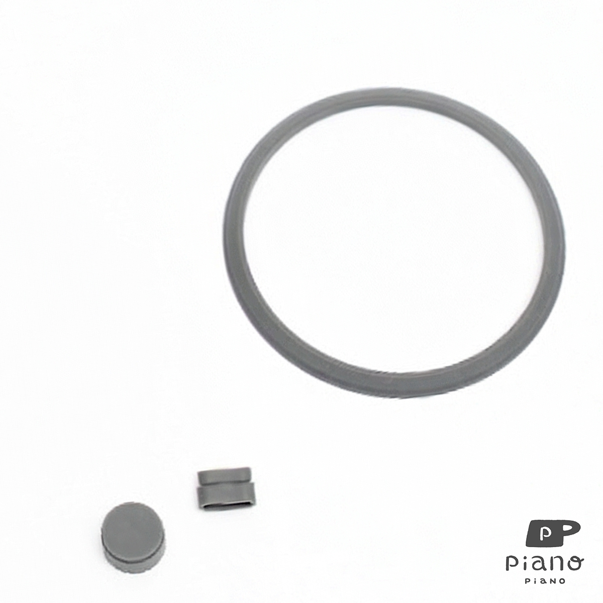 撞色杯-杯蓋專用矽膠墊圈3件組｜深灰色