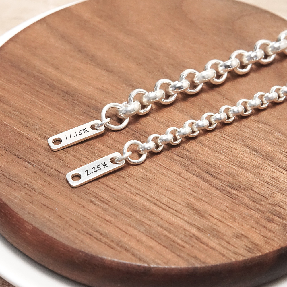 純銀情侶手鍊 小圓鍊設計 情侶對鍊組  925純銀 客製化 刻字手鍊 情侶銀飾