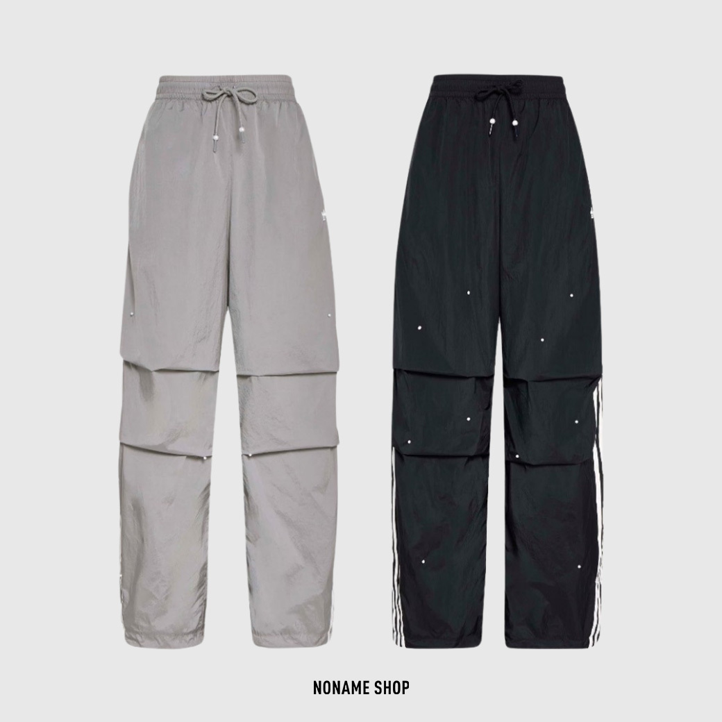 ADIDAS ORIGINALS 梭織 寬鬆 運動 休閒 珍珠 彎刀褲 兩色 (女款)