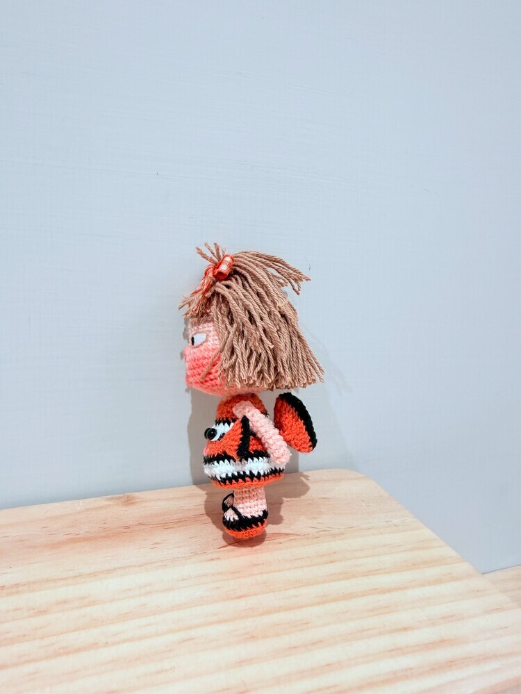 預購001-吐舌尼莫小丑魚口袋迷你精緻醜娃吊飾『約8cm』『預購時間45-90天』