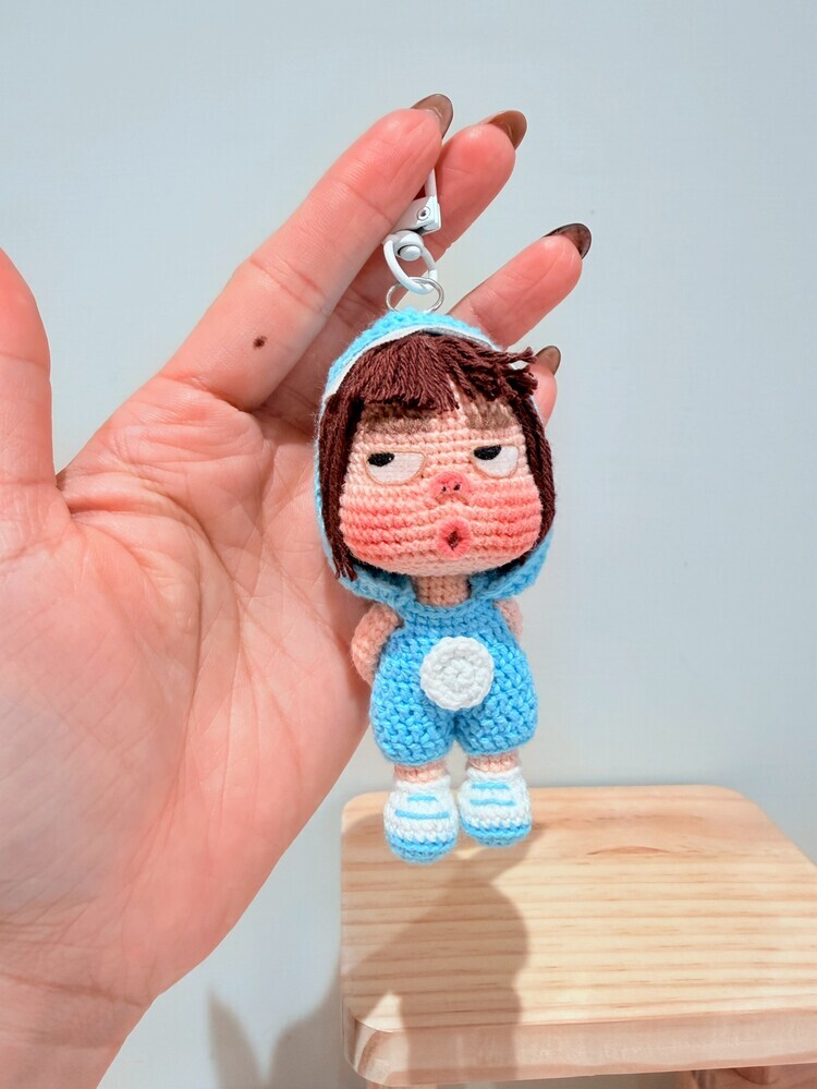 預購002-鯊魚寶寶口袋迷你精緻醜娃吊飾『約9cm』『預購時間45-90天』