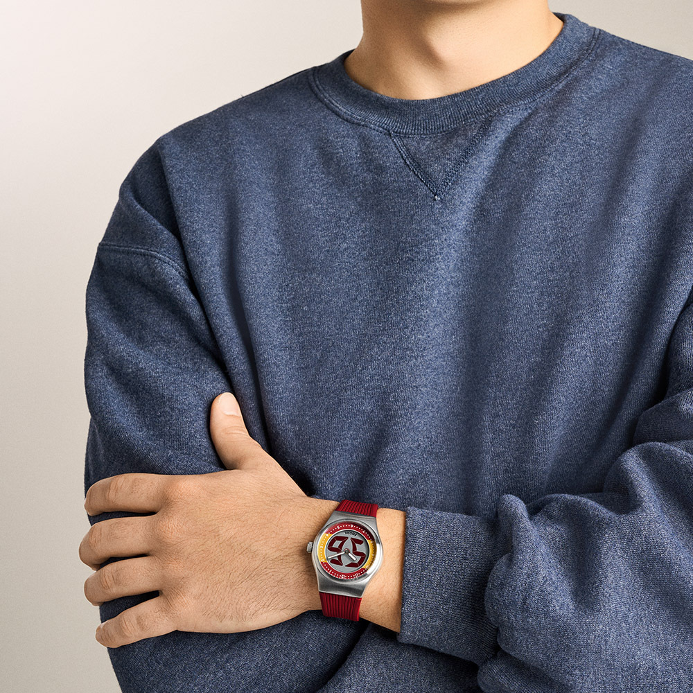 Big Tic World Flags系列限定手錶-西班牙配色 紅色橡膠錶帶 40 MM LE1242