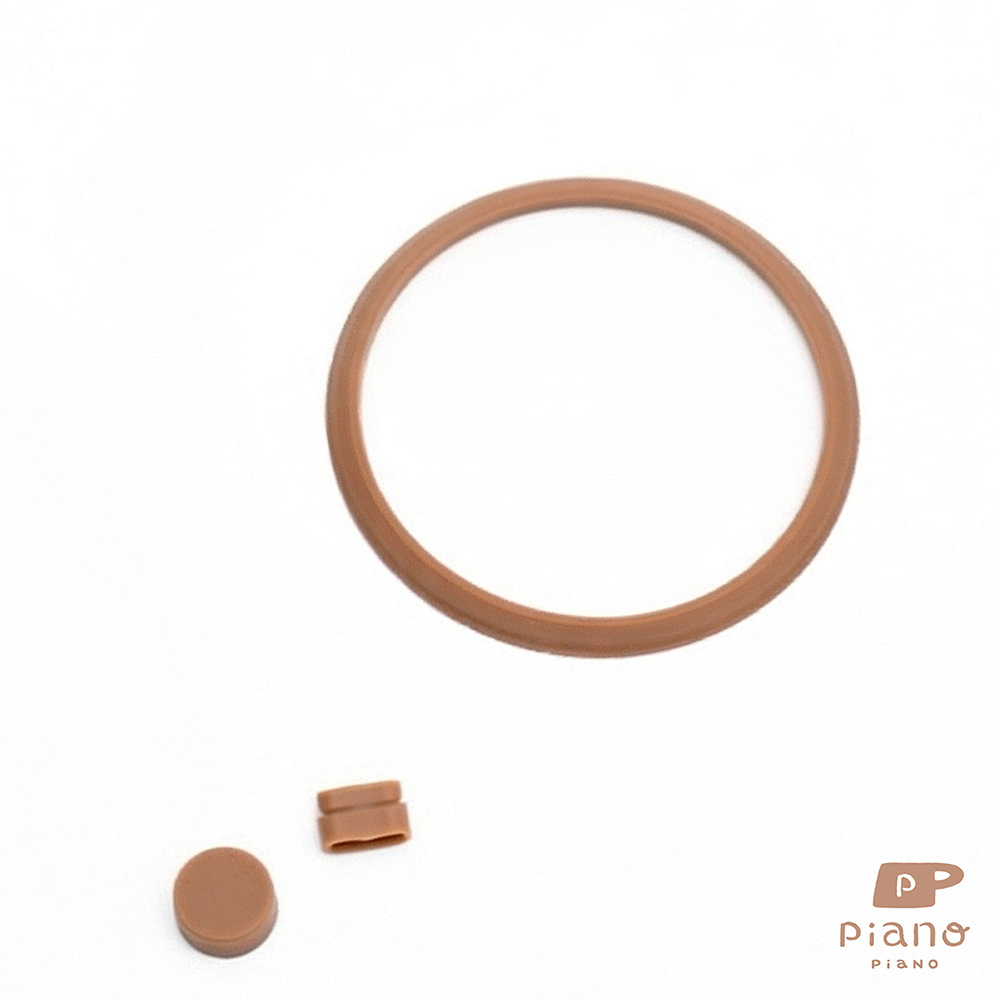 撞色杯-杯蓋專用矽膠墊圈3件組｜奶茶色