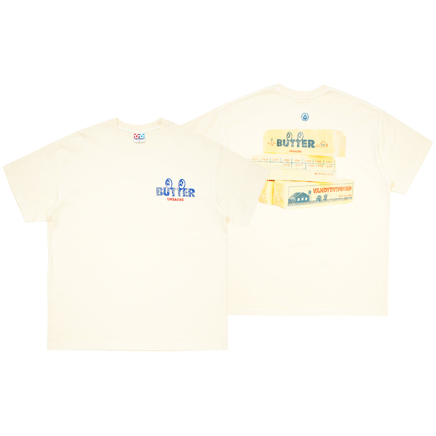 VANDYTHEPINK® BUTTER EYE LOGO TEE 米色 奶油 眼睛 印花 短T【VD1087-104】