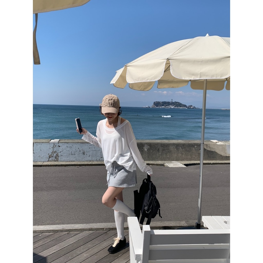 【imfine】疊穿天花板的透膚上衣+背心 #9894