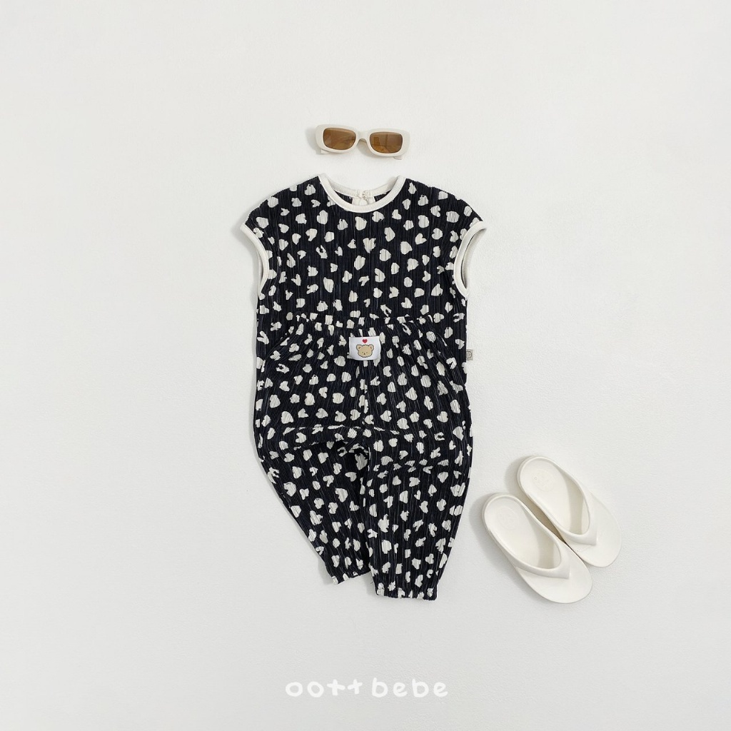 韓國🇰🇷OOTTBEBE 豹紋百褶套裝(XS-XL)