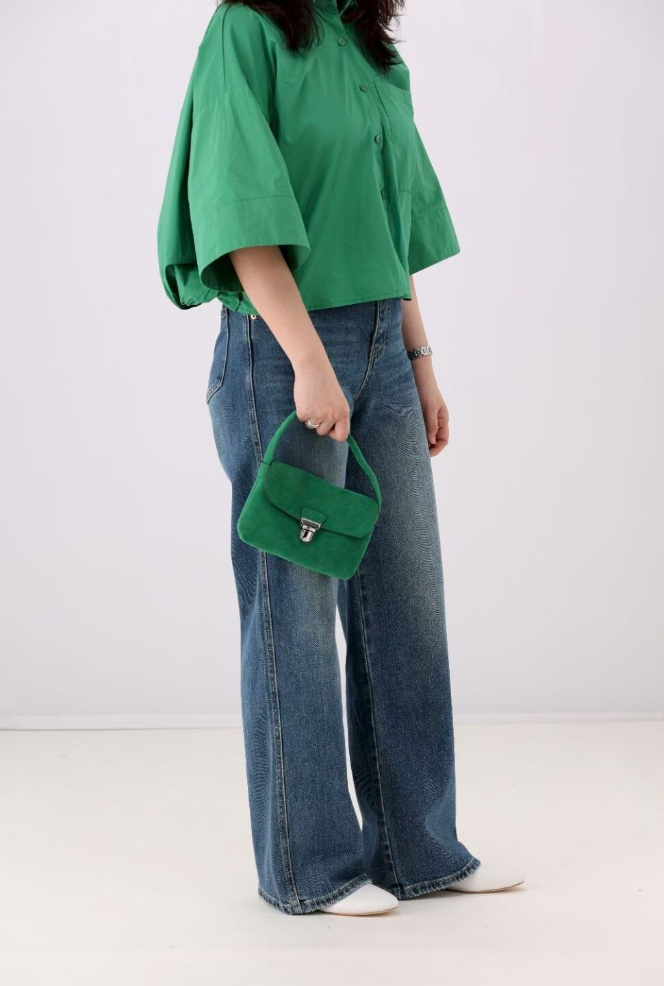 亮眼春夏色系麂皮翻蓋手提包 / 3色