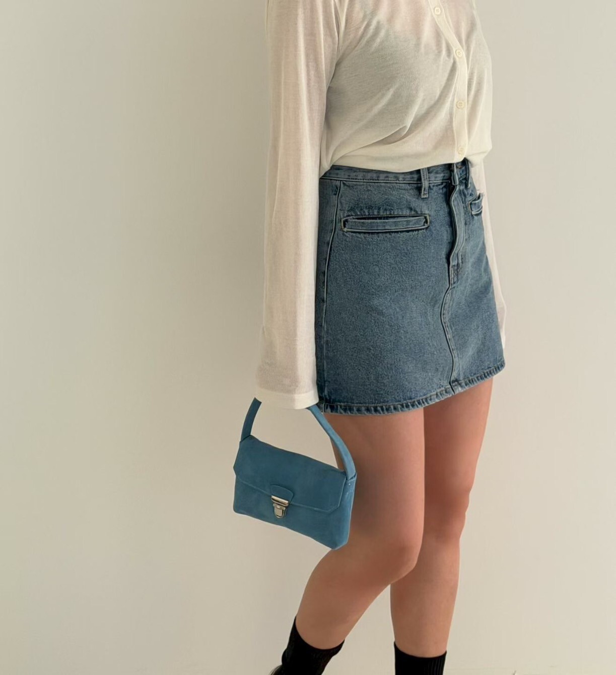 亮眼春夏色系麂皮翻蓋手提包 / 3色