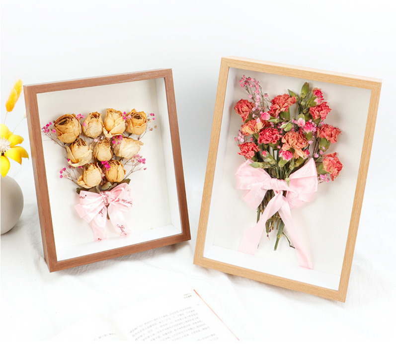 【台灣現貨速發】乾燥花相框 框框  乾燥花 立體相框 公主請吃糖｜16吋大型31.5*41.5cm| 白色 木色 黑色