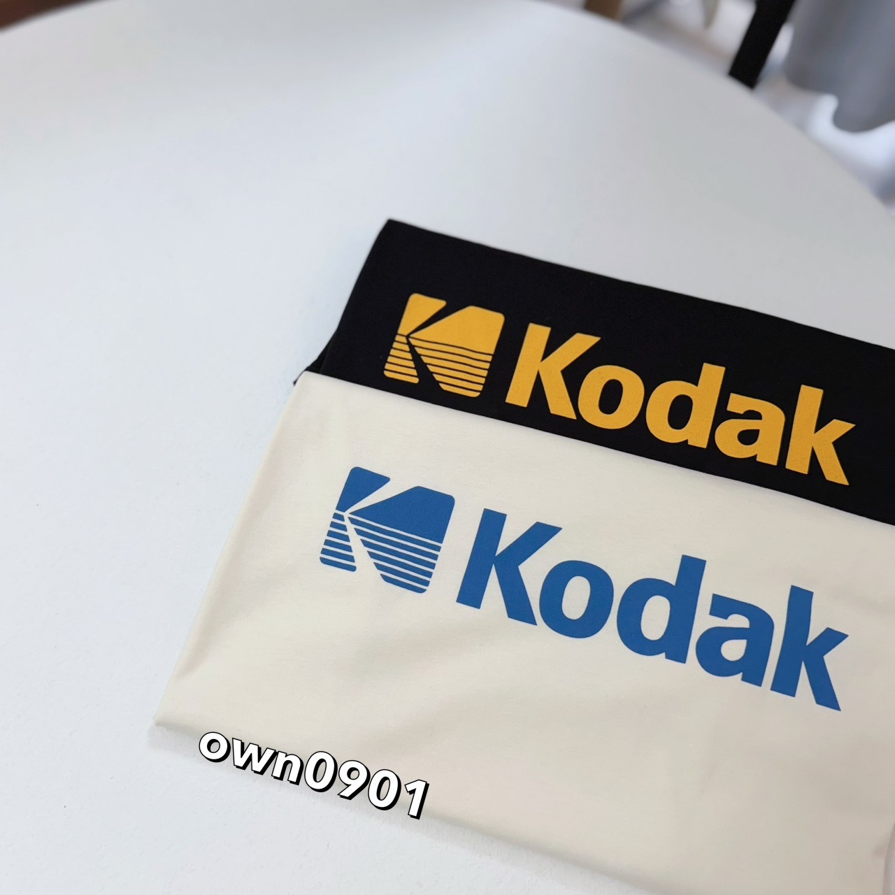 【OWN】Kodak 短袖 上衣 經典LOGO 涼爽 吸濕排汗 快乾 春夏 經典款 不分男女 黑色 白色 米白