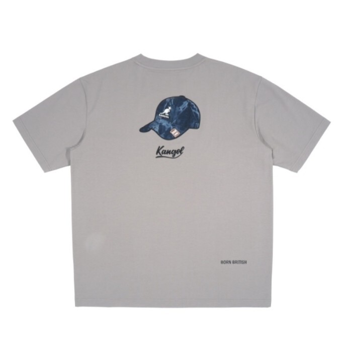 KANGOL 短T 灰色 後背貼布 棒球帽 短袖 中性 6525101712