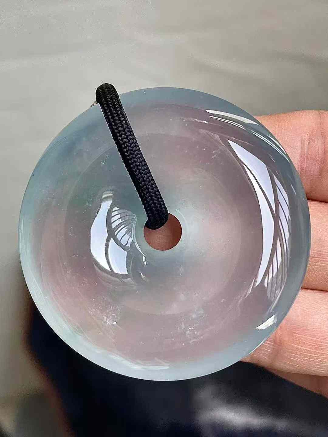 翡翠高冰平安扣 (50.8mm直徑),天然翡翠A玉, 緬甸玉, Jade, Jadeite