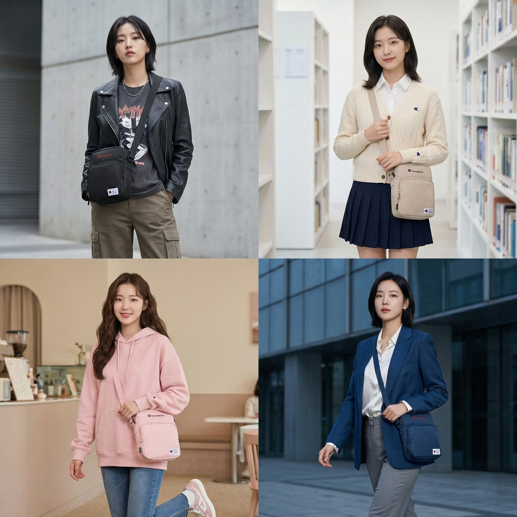 【預購】H033153 Champion  運動風斜跨包